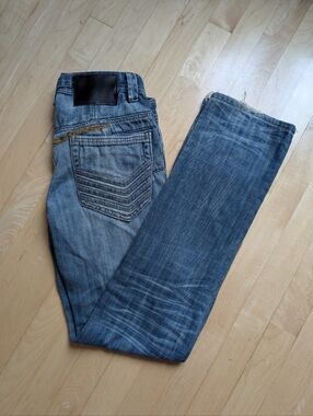 Bauhaus Men's Blue Denim Jeans - Classic Straight Fit W29